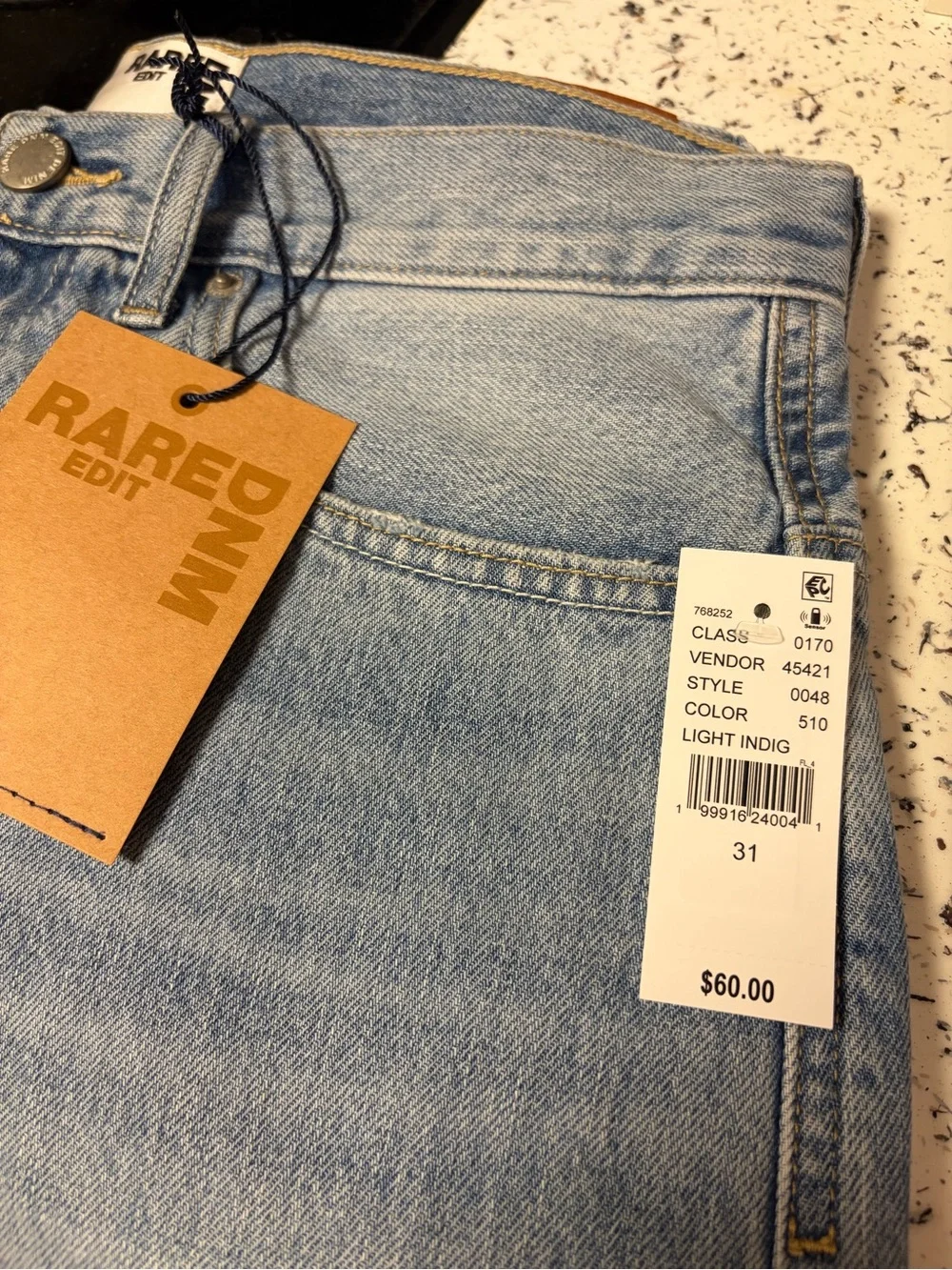 Pacsun Rare Denim Light Blue Distressed Denim Jean Shorts